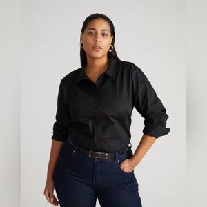 Universal Standard The Artist Poplin Shirt
Black XL ( 26-28 )